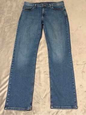 Mott & Bow Jeans Mens 35x34 Medium Rinse Oliver Straight Leg Designer